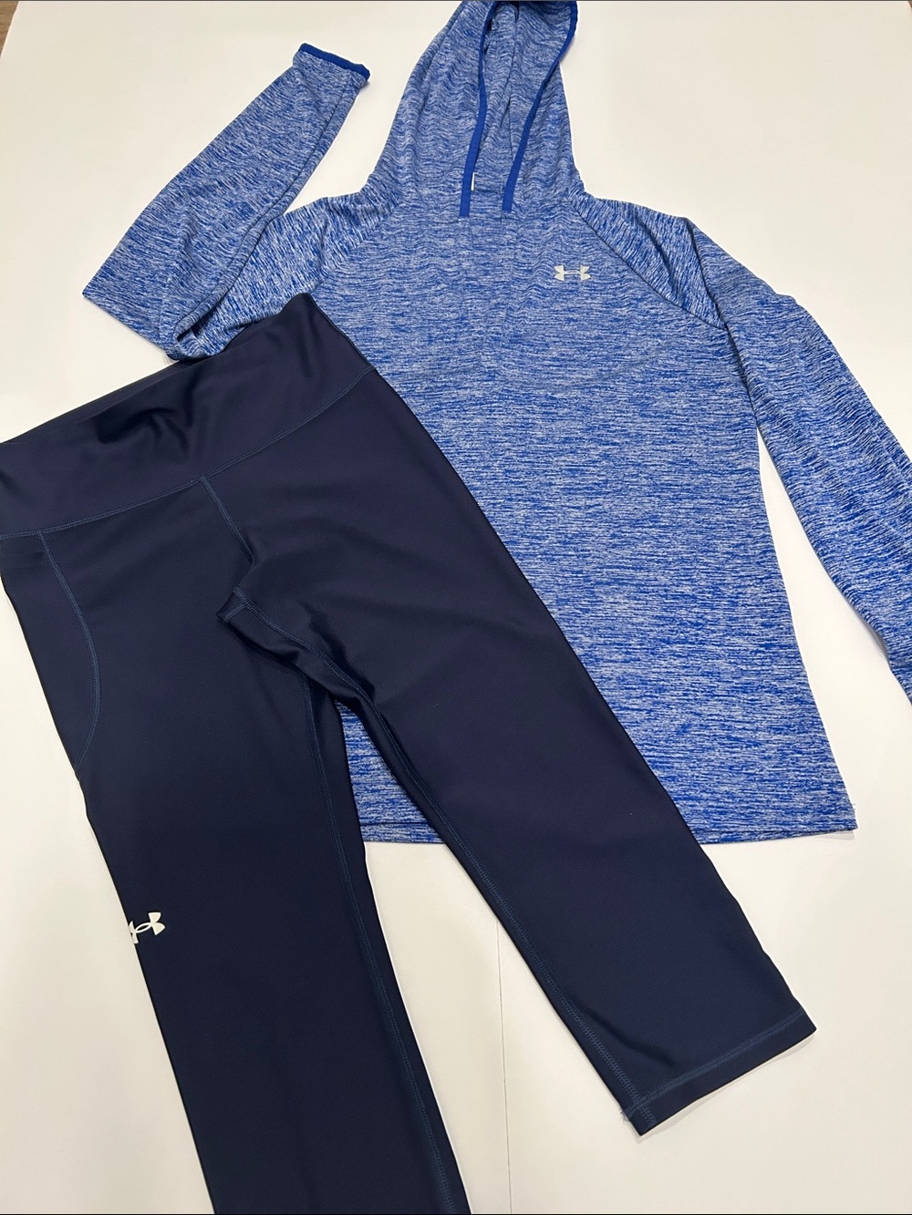 Under Armour Heather Blue Hoodie & Navy Leggings Set